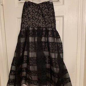 Minuet strapless black party dress